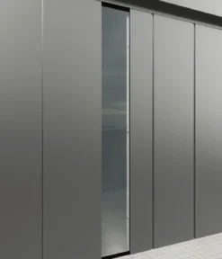 Hörmann Juno VSG-Echtglas Wandelement M/L-Sk, graualuminium, ca. B50/H208 cm