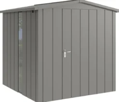 Hörmann Metallgerätehaus Juno JSD5 M-Sk Motiv Modern bodentiefes Fenster, ca. B237/H223/T229 cm