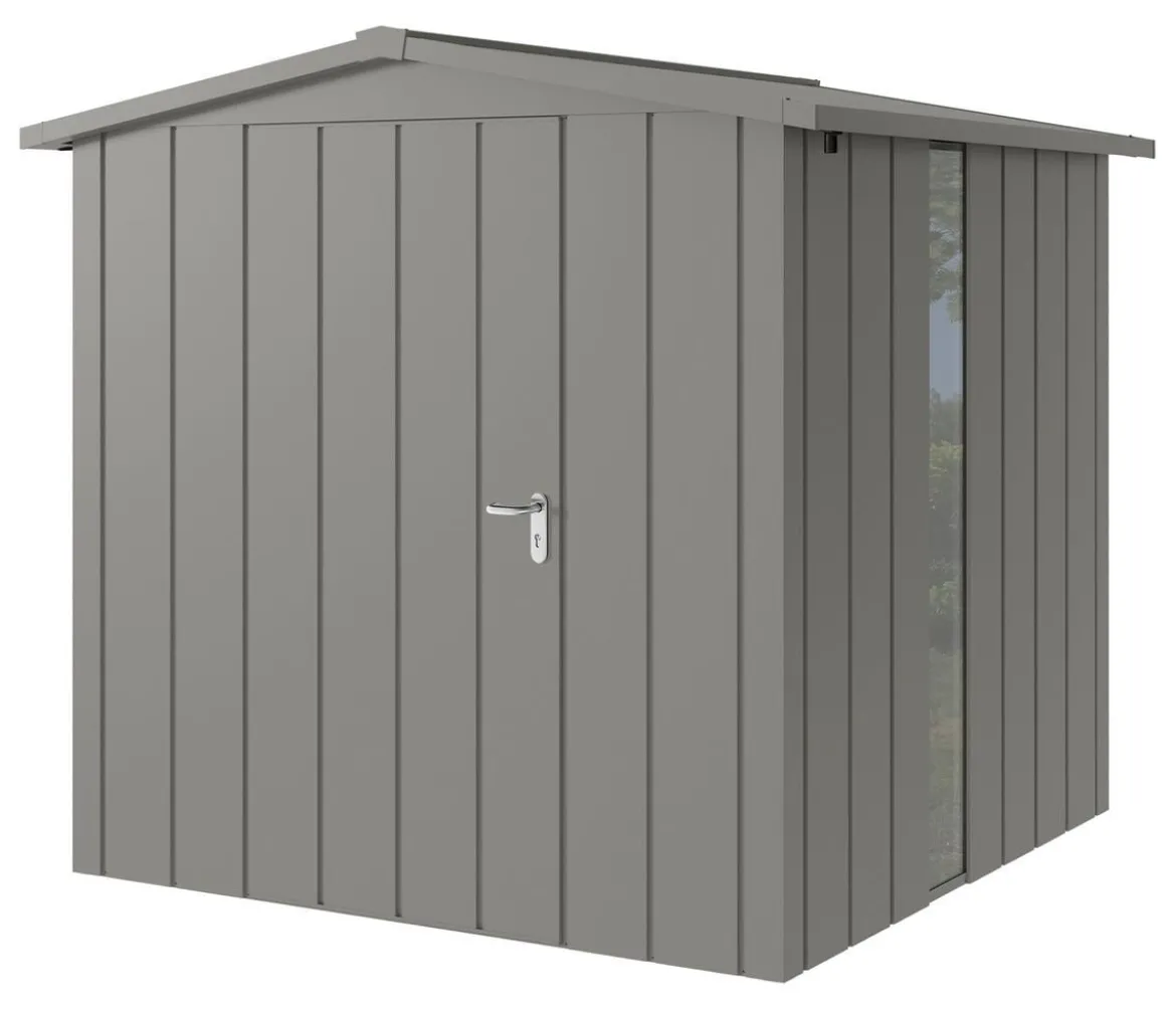Hörmann Metallgerätehaus Juno JSD5 M-Sk Motiv Modern bodentiefes Fenster, ca. B237/H223/T229 cm