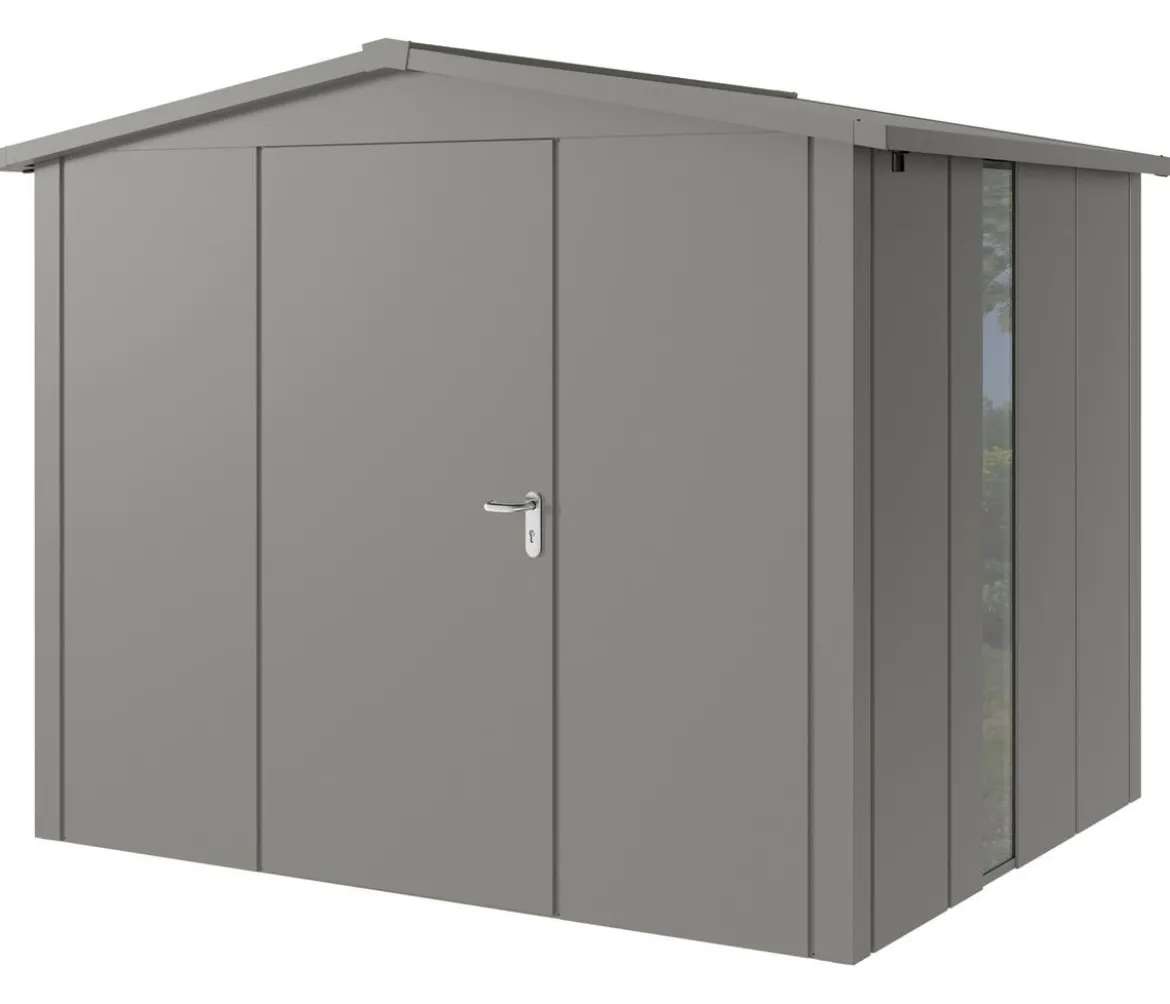 Hörmann Metallgerätehaus Juno JSD9 L-SK Motiv Design bodentiefes Fenster, ca. B285/H227/T237 cm