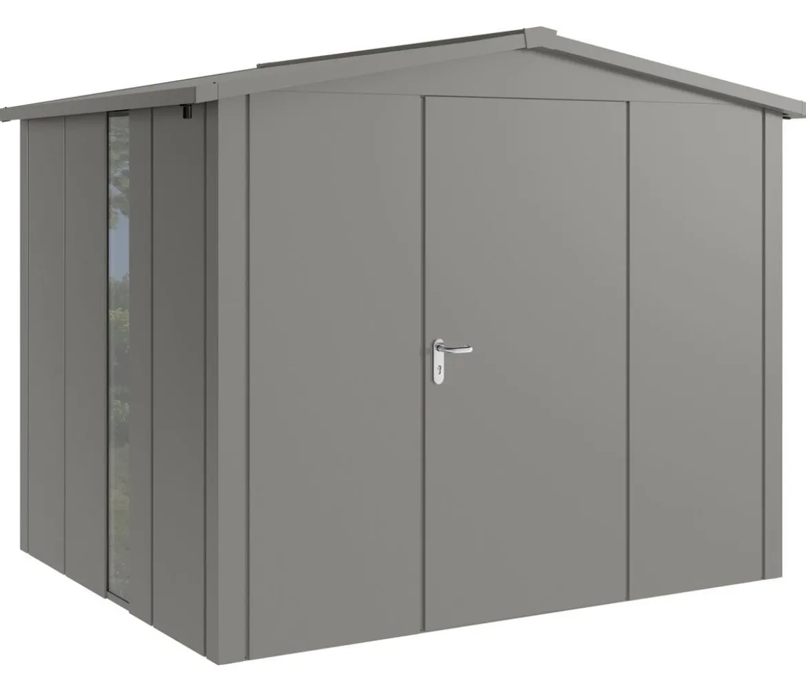 Hörmann Metallgerätehaus Juno JSD9 L-SK Motiv Design bodentiefes Fenster, ca. B285/H227/T237 cm