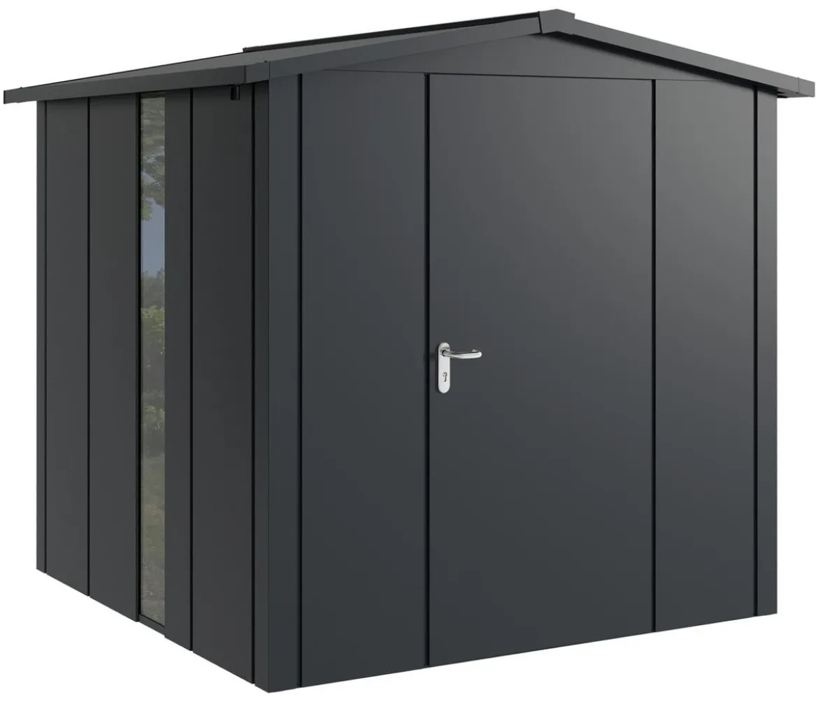 Hörmann Metallgerätehaus Juno JSD5 L-Sk Motiv Design bodentiefes Fenster, ca. B237/H223/T229 cm