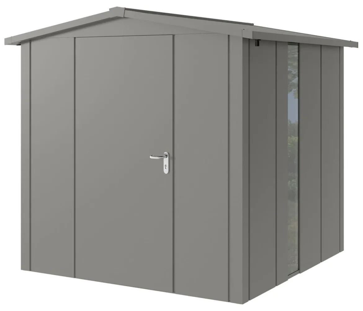 Hörmann Metallgerätehaus Juno JSD5 L-Sk Motiv Design bodentiefes Fenster, ca. B237/H223/T229 cm