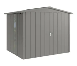 Hörmann Metallgerätehaus Juno JSD9 M-Sk Motiv Modern bodentiefes Fenster mit Doppeltür, ca. B285/H227/T237 cm