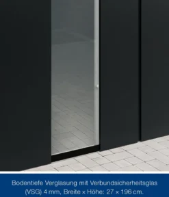Hörmann Metallgerätehaus Juno JSD2 M-SK Motiv Modern bodentiefes Fenster, ca. B189/H219/T181 cm