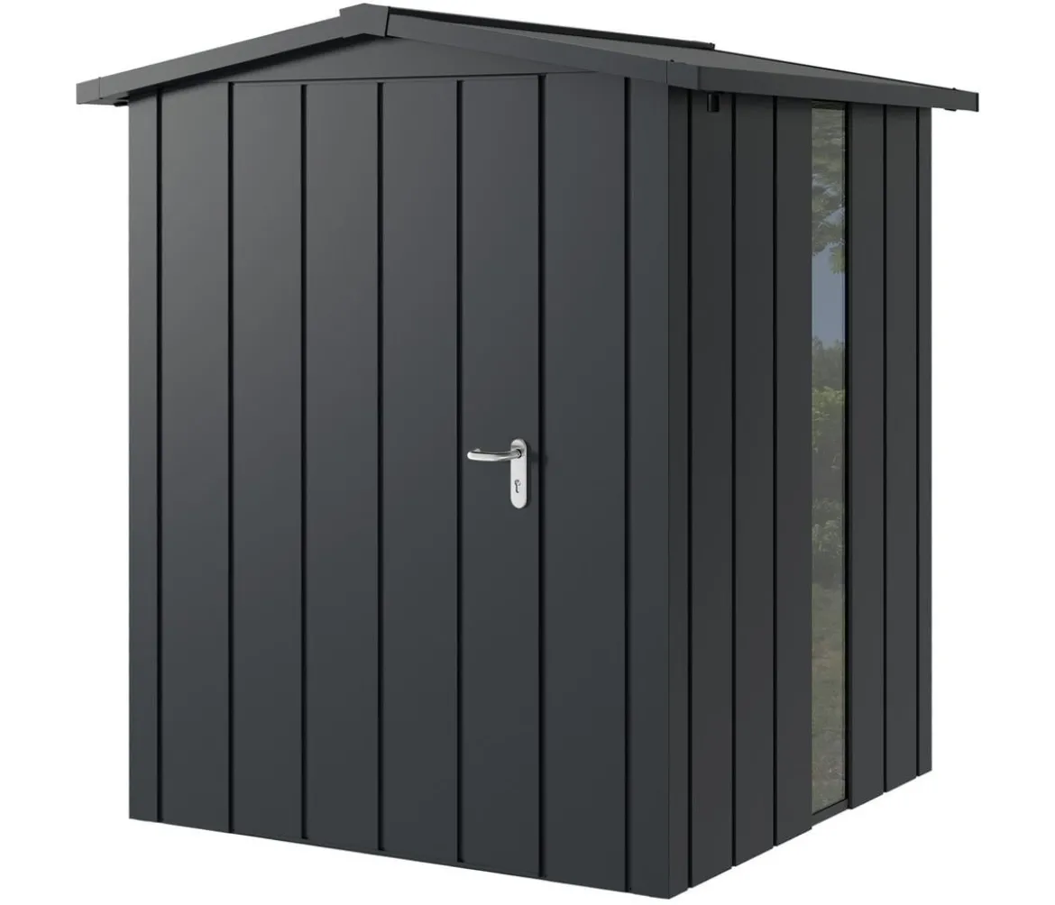 Hörmann Metallgerätehaus Juno JSD2 M-SK Motiv Modern bodentiefes Fenster, ca. B189/H219/T181 cm