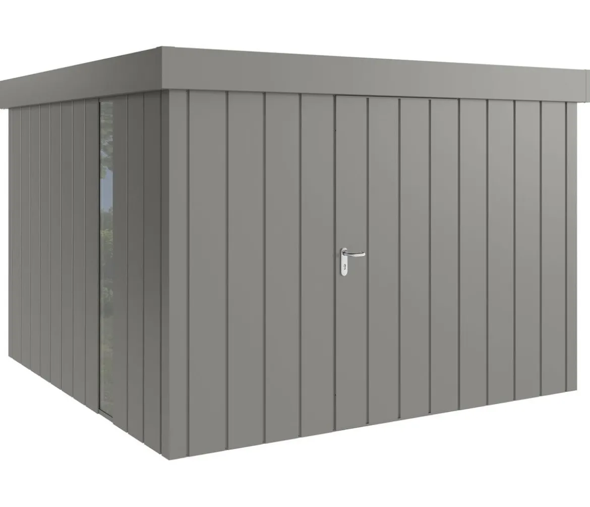 Hörmann Metallgerätehaus Juno JFD14 M-Sk Motiv Modern bodentiefes Fenster, ca. B325/H222/T325 cm