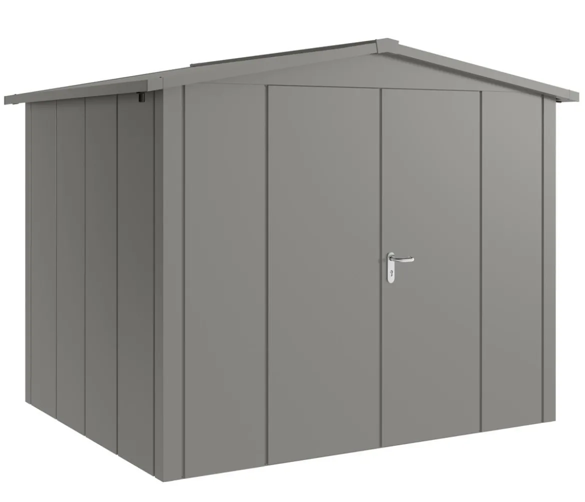Hörmann Metallgerätehaus Juno JSD9 L-Sk Motiv Design mit Doppeltür, ca. B285/H227/T237 cm
