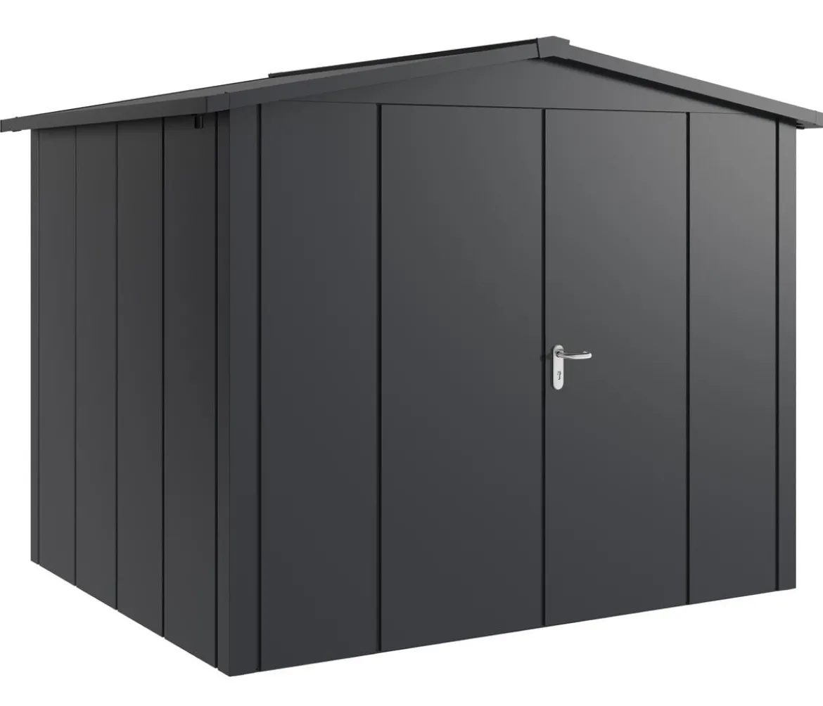 Hörmann Metallgerätehaus Juno JSD9 L-Sk Motiv Design mit Doppeltür, ca. B285/H227/T237 cm