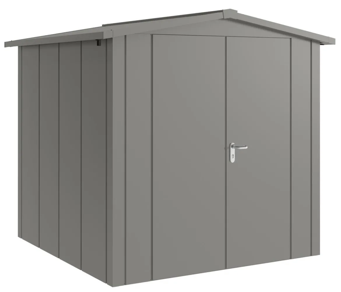 Hörmann Metallgerätehaus Juno JSD5 L-Sk Motiv Design mit Doppeltür, ca. B237/H223/T229 cm