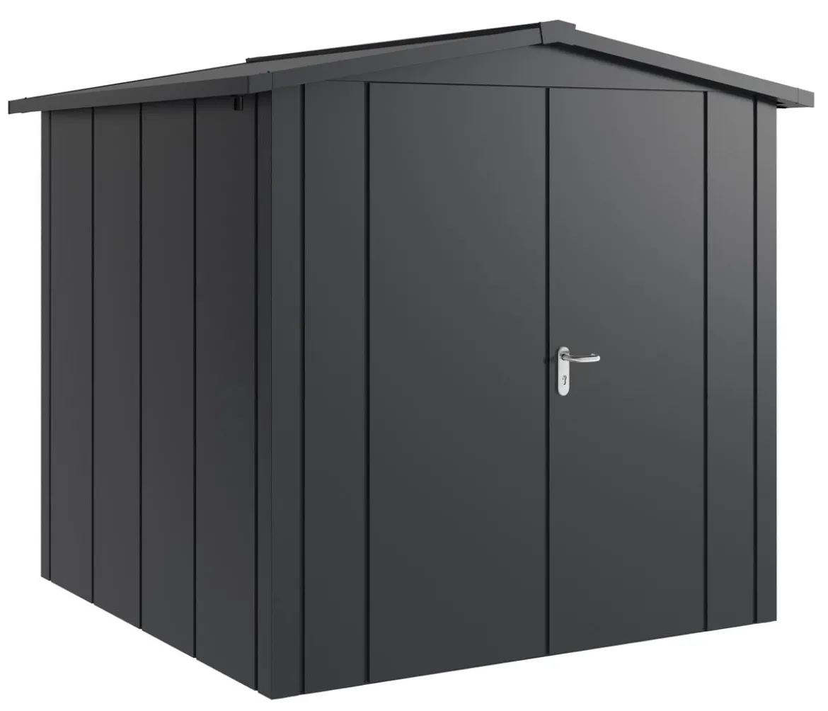 Hörmann Metallgerätehaus Juno JSD5 L-Sk Motiv Design mit Doppeltür, ca. B237/H223/T229 cm