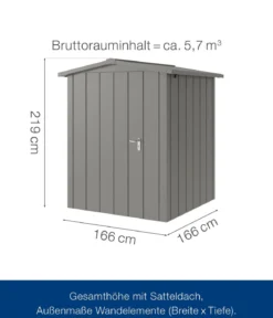 Hörmann Metallgerätehaus Juno JSD2 M-Sk Motiv Modern, ca. B189/H219/T181 cm