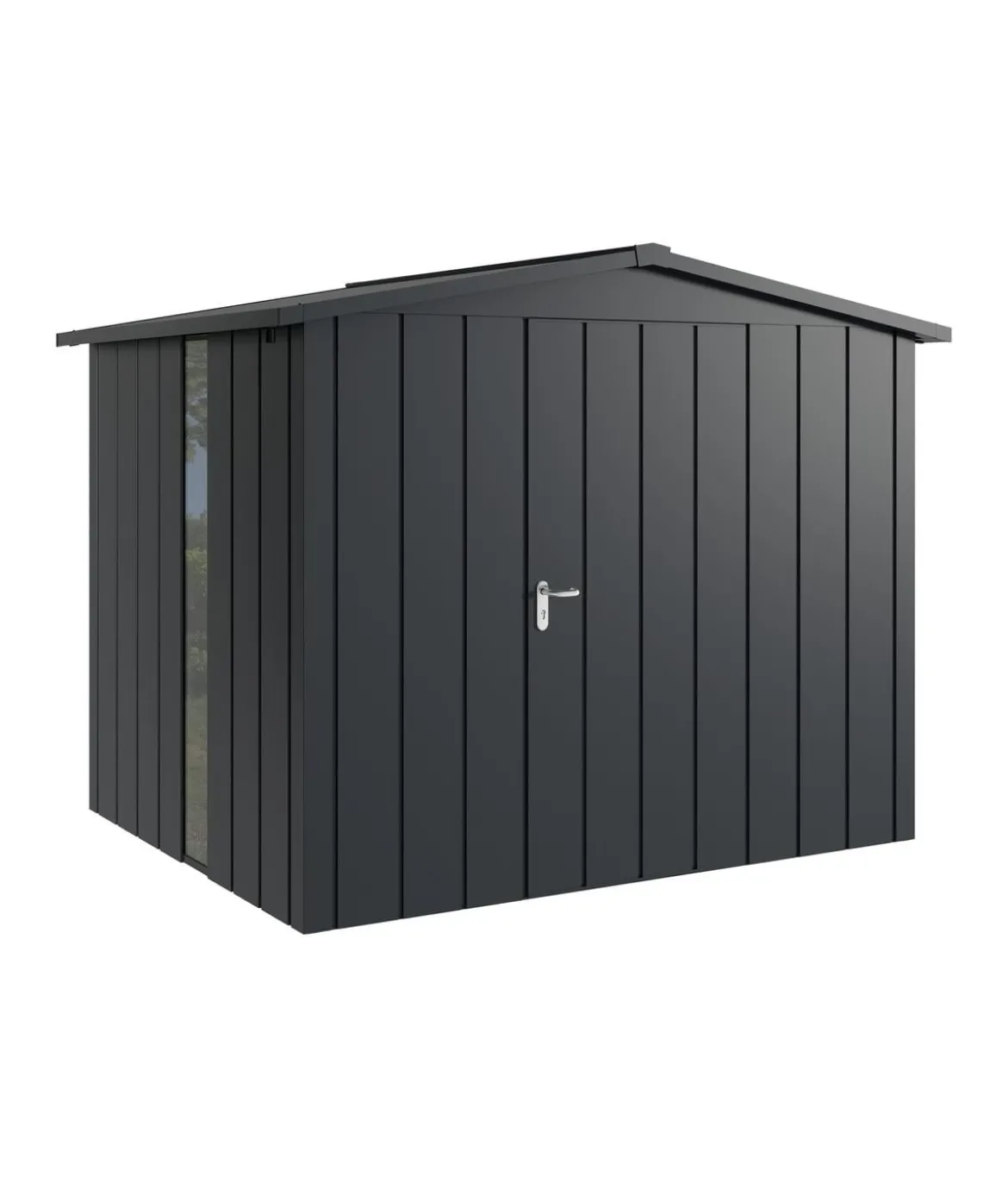 Hörmann Metallgerätehaus Juno JSD9 M-Sk Motiv Modern bodentiefes Fenster, ca. B285/H227/T237 cm