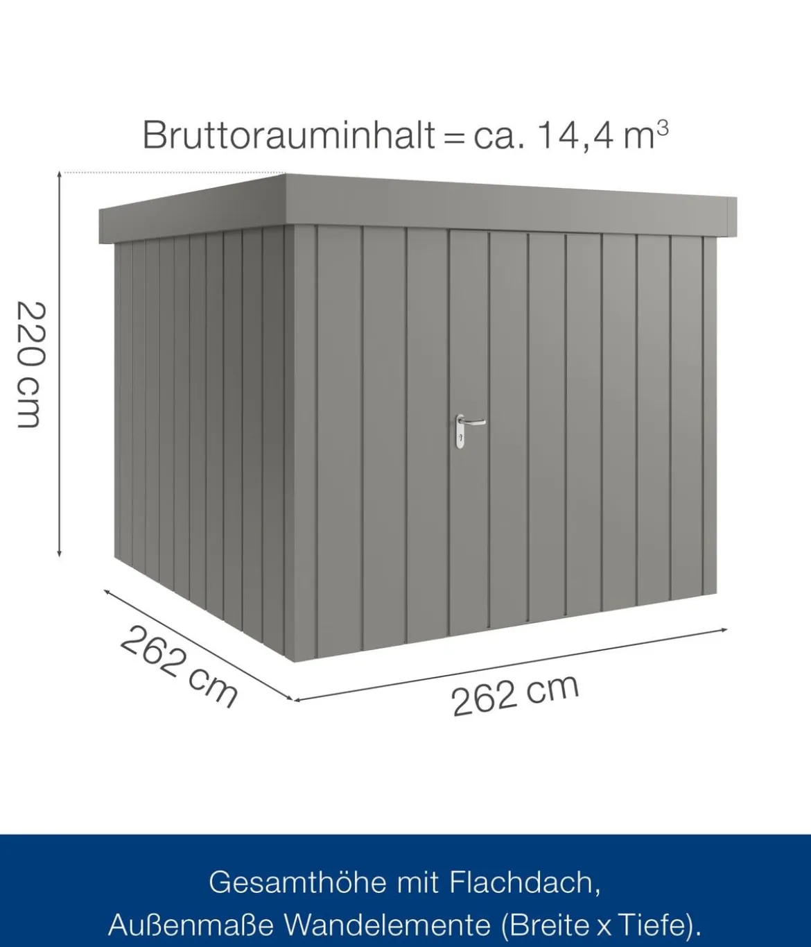 Hörmann Metallgerätehaus Juno JFD10 M-Sk Motiv Modern, ca. B277/H222/T277 cm