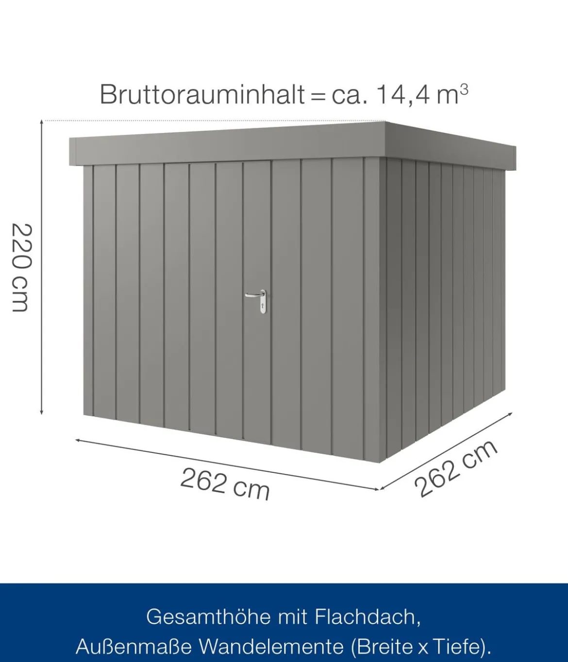 Hörmann Metallgerätehaus Juno JFD10 M-Sk Motiv Modern, ca. B277/H222/T277 cm