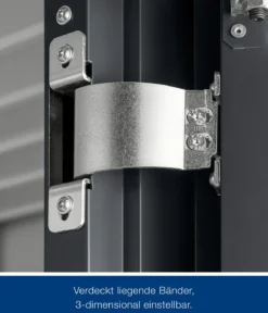 Hörmann Metallgerätehaus Juno JSD14 M-Sk Motiv Modern bodentiefes Fenster, ca. B333/H231/T325 cm