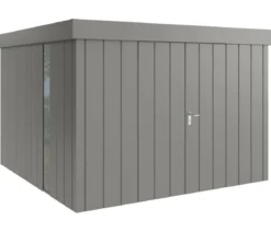 Hörmann Metallgerätehaus Juno JFD14 M-Sk Motiv Modern bodentiefes Fenster mit Doppeltür, ca. B325/H222/T325 cm