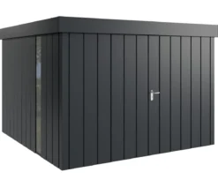 Hörmann Metallgerätehaus Juno JFD14 M-Sk Motiv Modern bodentiefes Fenster mit Doppeltür, ca. B325/H222/T325 cm