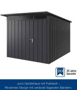 Hörmann Metallgerätehaus Juno JPD11 M-Sk Motiv Modern, ca. B277/H232/T358 cm