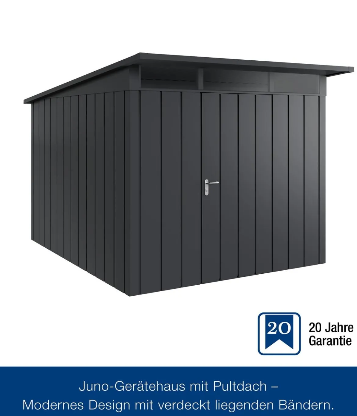 Hörmann Metallgerätehaus Juno JPD11 M-Sk Motiv Modern, ca. B277/H232/T358 cm