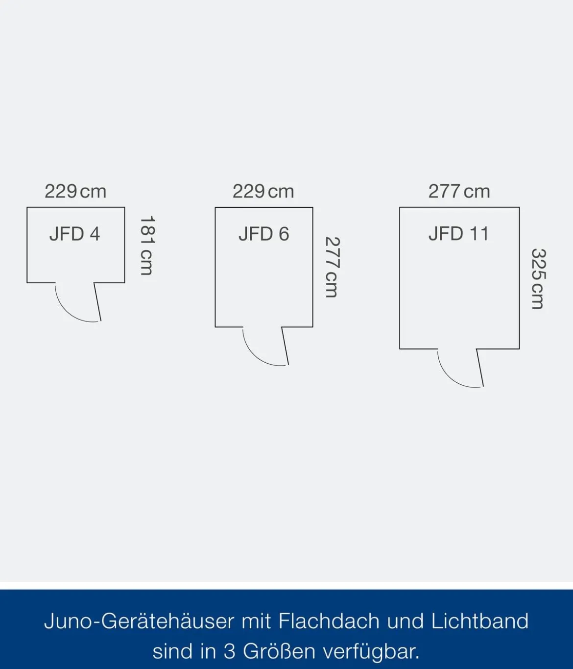Hörmann Metallgerätehaus Juno mit Lichtband & Doppeltür JFD4 2116 M-Sk, ca. B229/H239/T181 cm