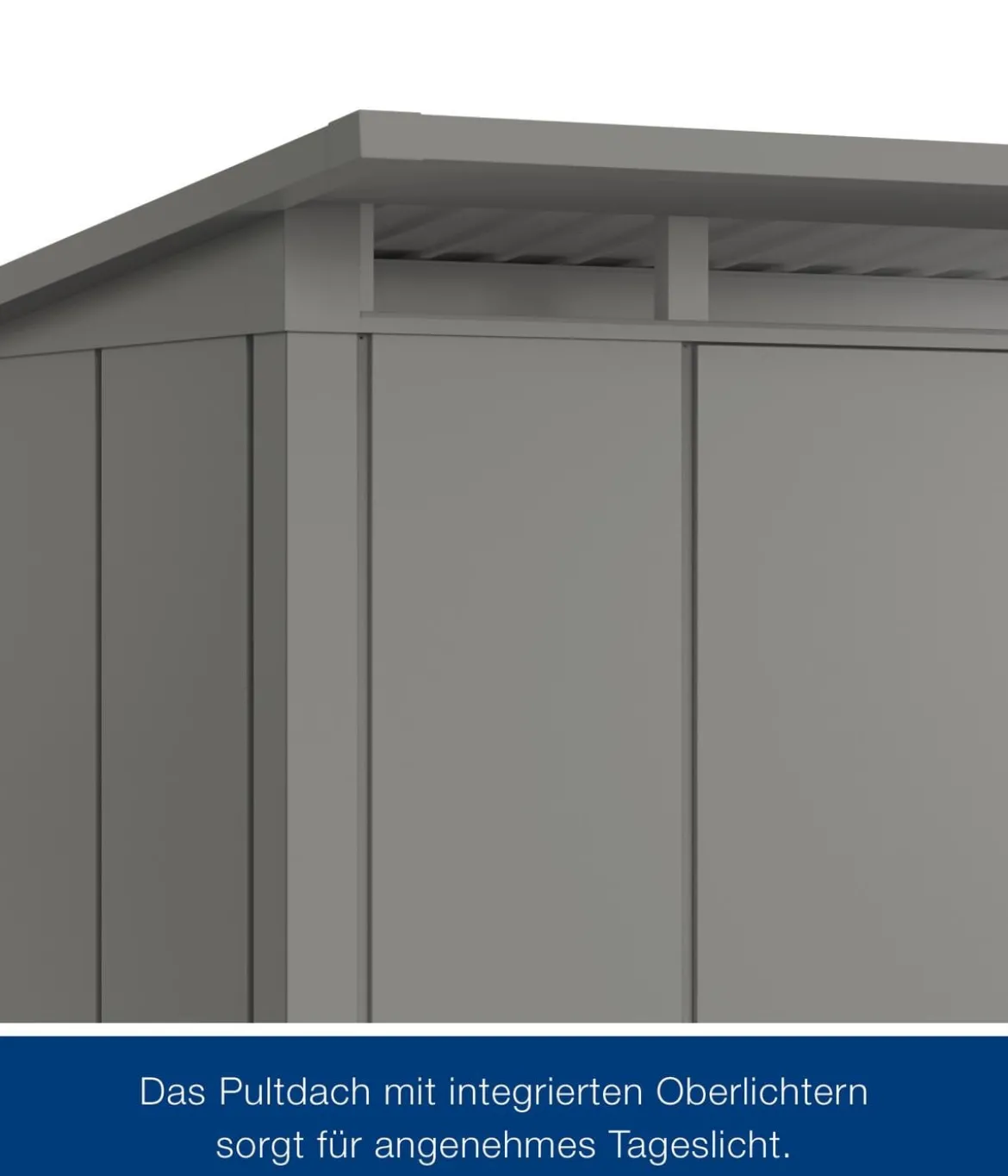 Hörmann Metallgerätehaus Juno JPD11 L-Sk Motiv Design mit Doppeltür, ca. B277/H232/T358 cm