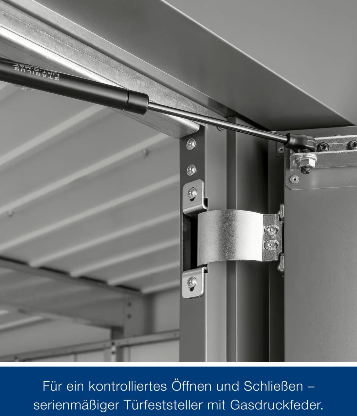 Hörmann Metallgerätehaus Juno JPD8 M-Sk Motiv Modern mit Doppeltür, ca. B277/H224/T214 cm