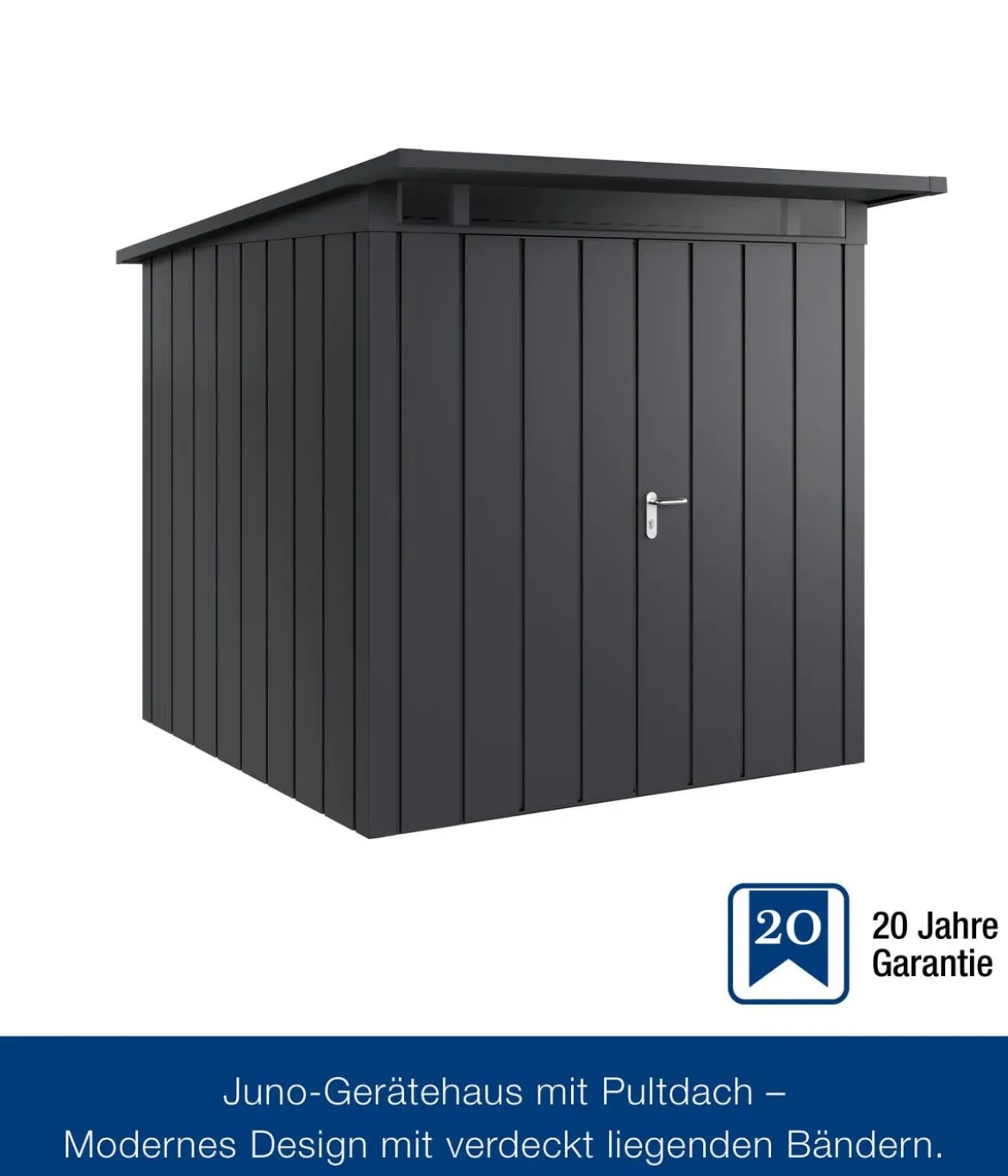 Hörmann Metallgerätehaus Juno JPD5 M-Sk Motiv Modern mit Doppeltür, ca. B229/H224/T262 cm
