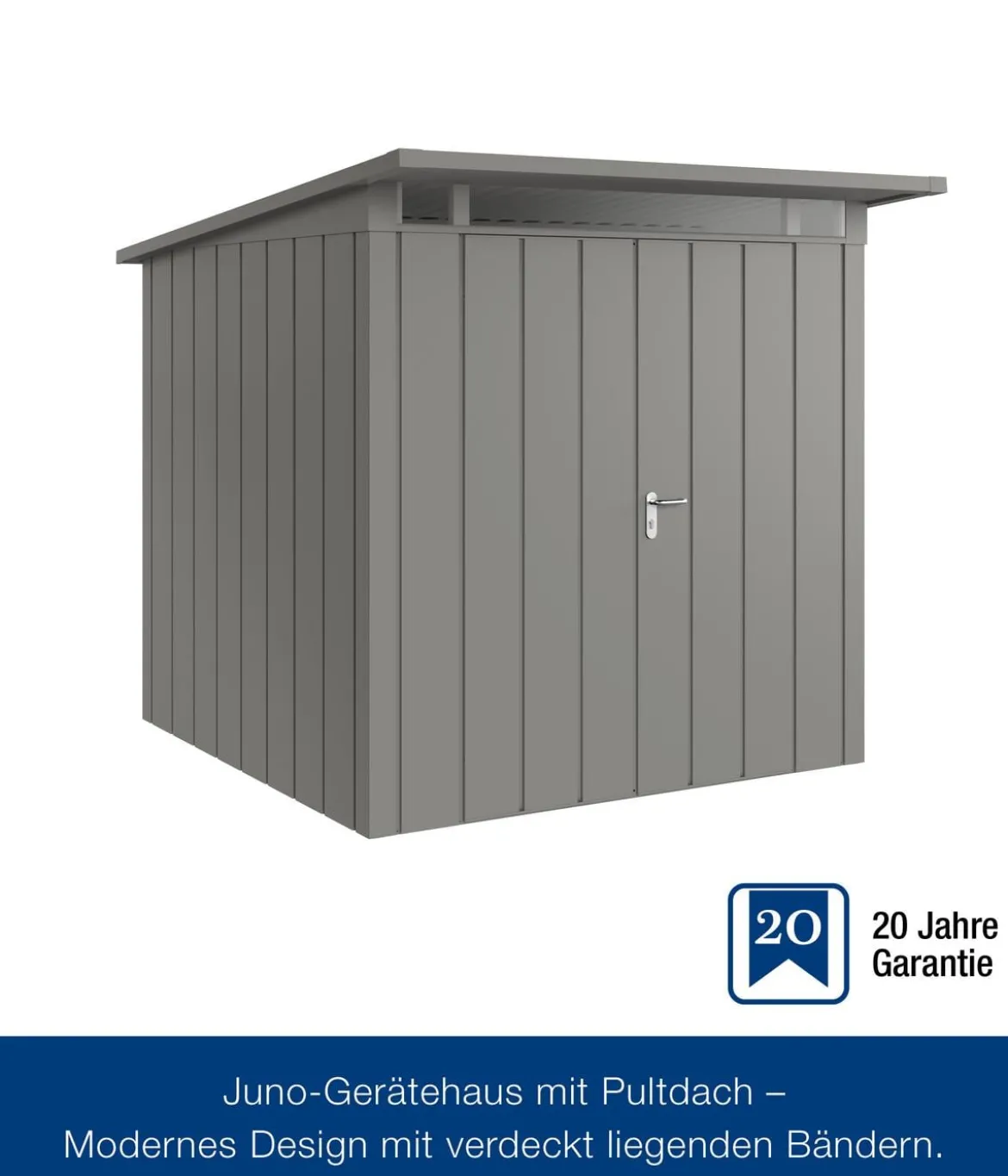 Hörmann Metallgerätehaus Juno JPD5 M-Sk Motiv Modern mit Doppeltür, ca. B229/H224/T262 cm