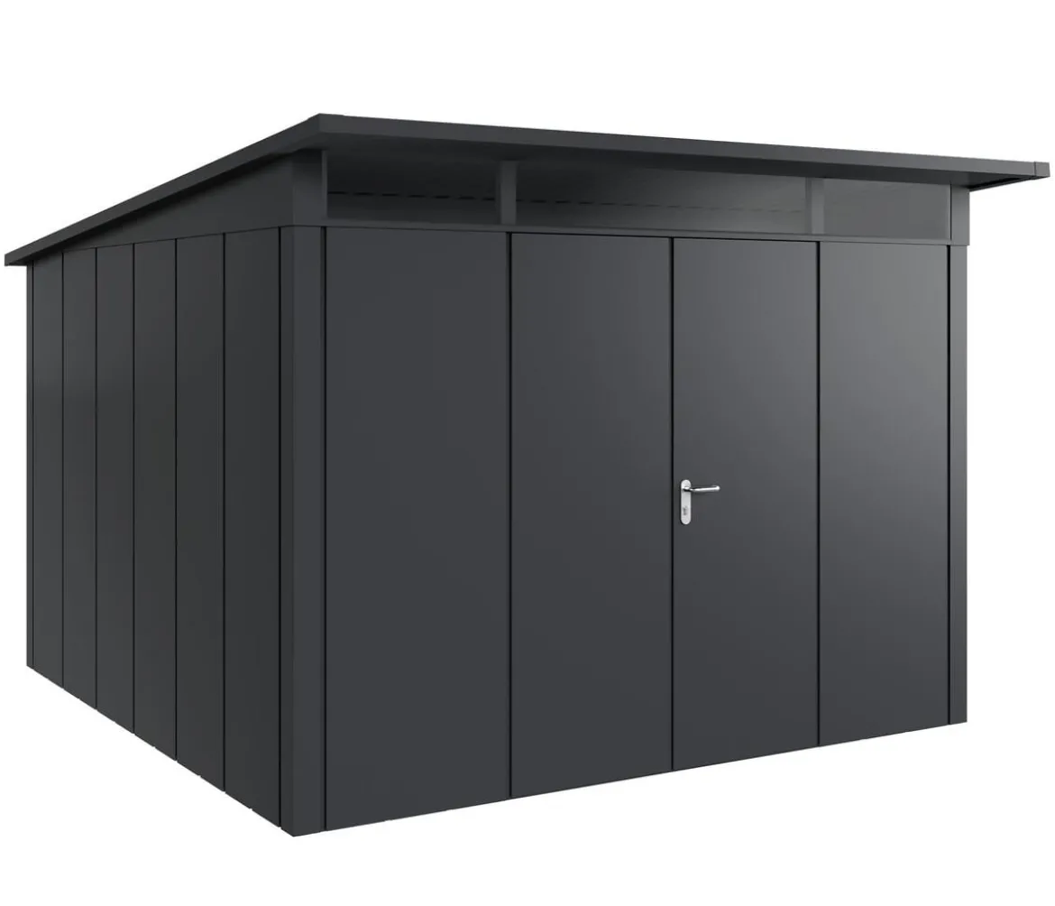 Hörmann Metallgerätehaus Juno JPD14 L-Sk Motiv Design mit Doppeltür, ca. B325/H232/T358 cm