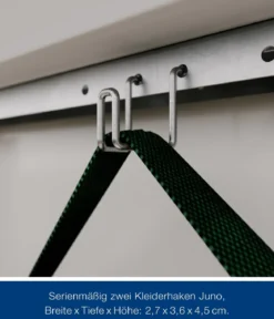 Hörmann Metallgerätehaus Juno JPD4 L-Sk Motiv Design mit Doppeltür, ca. B229/H224/T214 cm