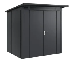 Hörmann Metallgerätehaus Juno JPD4 L-Sk Motiv Design mit Doppeltür, ca. B229/H224/T214 cm