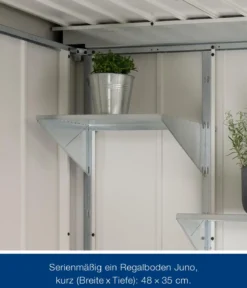 Hörmann Metallgerätehaus Juno JPD6 L-Sk Motiv Design, ca. B229/H232/T310 cm