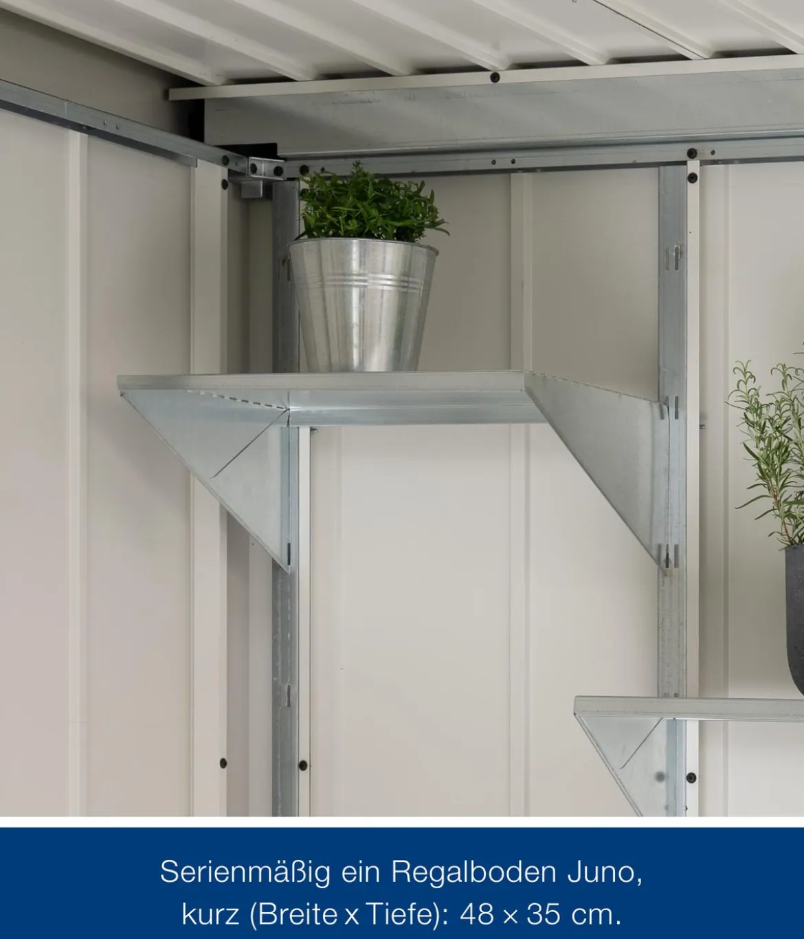 Hörmann Metallgerätehaus Juno mit Lichtband & Doppeltür JFD11 M-Sk, ca. B277/H239/T325 cm