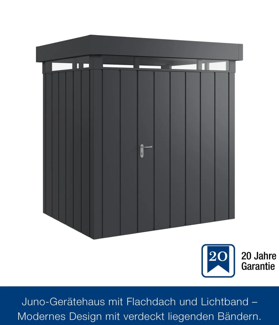 Hörmann Metallgerätehaus Juno mit Lichtband JFD4 M-Sk, ca. B229/H239/T181 cm