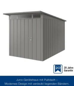 Hörmann Metallgerätehaus Juno JPD7 M-Sk Motiv Modern, ca. B229/H232/T358 cm