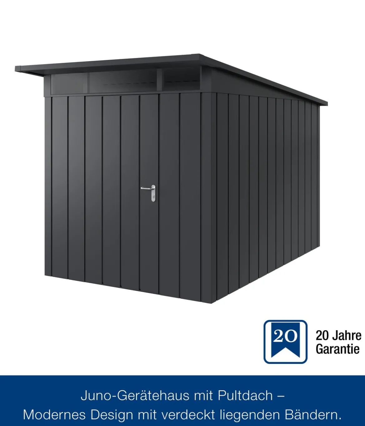 Hörmann Metallgerätehaus Juno JPD7 M-Sk Motiv Modern, ca. B229/H232/T358 cm