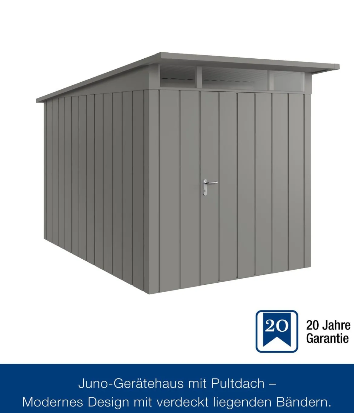 Hörmann Metallgerätehaus Juno JPD7 M-Sk Motiv Modern, ca. B229/H232/T358 cm