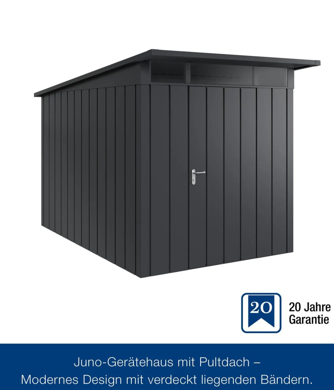 Hörmann Metallgerätehaus Juno JPD7 M-Sk Motiv Modern, ca. B229/H232/T358 cm