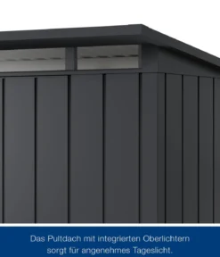 Hörmann Metallgerätehaus Juno JPD7 M-Sk Motiv Modern, ca. B229/H232/T358 cm