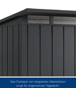 Hörmann Metallgerätehaus Juno JPD10 M-Sk Motiv Modern mit Doppeltür, ca. B277/H232/T310 cm