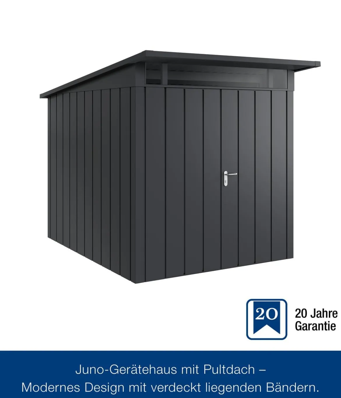 Hörmann Metallgerätehaus Juno JPD6 M-Sk Motiv Modern mit Doppeltür, ca. B229/H232/T310 cm