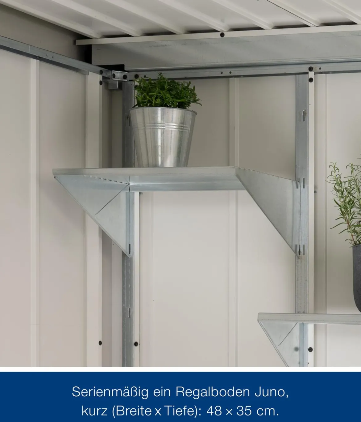 Hörmann Metallgerätehaus Juno JPD6 M-Sk Motiv Modern mit Doppeltür, ca. B229/H232/T310 cm