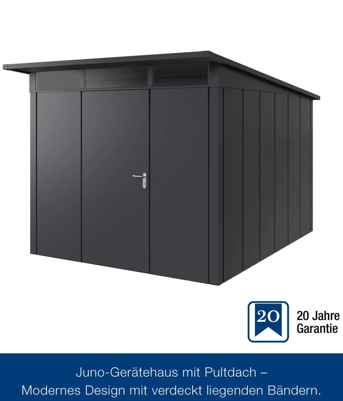 Hörmann Metallgerätehaus Juno JPD11 L-Sk Motiv Design, ca. B277/H232/T358 cm