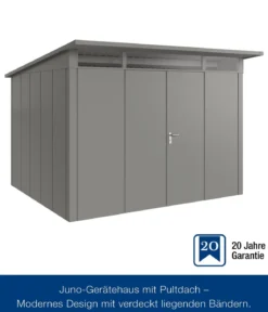 Hörmann Metallgerätehaus Juno JPD13 L-Sk Motiv Design mit Doppeltür, ca. B325/H232/T310 cm