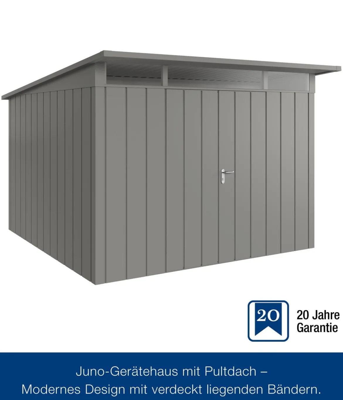 Hörmann Metallgerätehaus Juno JPD14 M-Sk Motiv Modern mit Doppeltür, ca. B325/H232/T358 cm