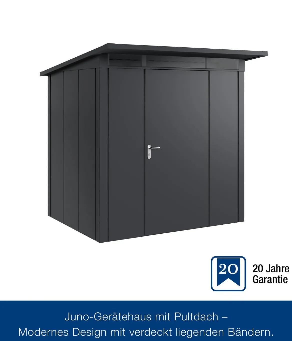 Hörmann Metallgerätehaus Juno JPD4 L-Sk Motiv Design, ca. B229/H224/T214 cm
