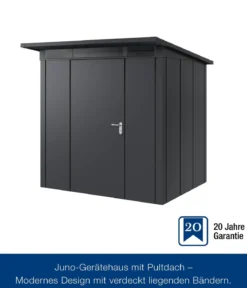 Hörmann Metallgerätehaus Juno JPD4 L-Sk Motiv Design, ca. B229/H224/T214 cm