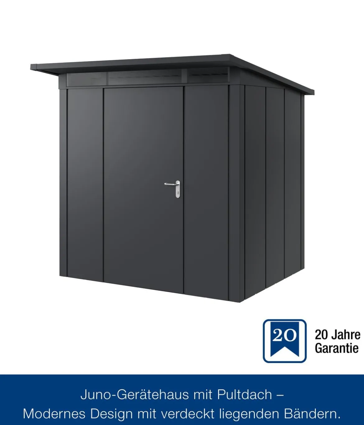 Hörmann Metallgerätehaus Juno JPD4 L-Sk Motiv Design, ca. B229/H224/T214 cm