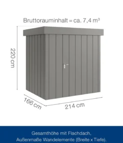 Hörmann Metallgerätehaus Juno JFD4 M-Sk Motiv Modern, ca. B229/H222/T181 cm